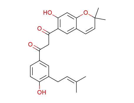 1-(7-hydroxy-2,2-dimethyl-2H-chromen-6-yl)-3-[4-hydroxy-3-(3-methylbut-2-en-1-yl)phenyl]propane-1,3-dione