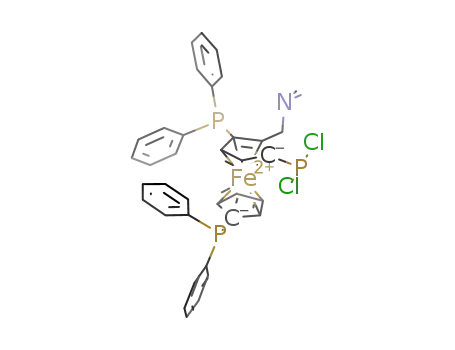 rac-1-dichlorophosphanyl-2-N,N-dimethylaminomethyl-3,1'-bis(diphenylphosphanyl)ferrocene