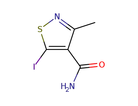 Molecular Structure of 1423700-20-2 (5-iodo-3-methylisothiazole-4-carboxamide)
