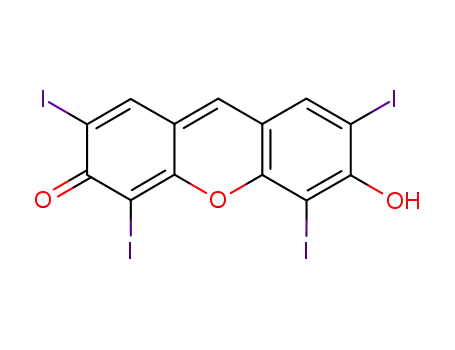 Molecular Structure of 142189-38-6 (2,4,5,7-TETRAIODO-6-HYDROXY-3-FLUORONE)