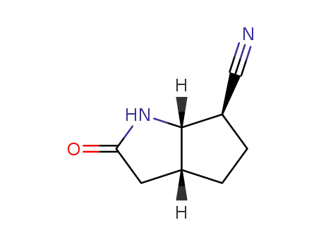 사이클로펜타[b]피롤-6-카보니트릴, 옥타하이드로-2-옥소-, (3aalpha,6beta,6aalpha)-(9CI)