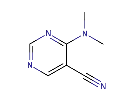Molecular Structure of 14246-91-4 (5-Pyrimidinecarbonitrile, 4-(dimethylamino)- (8CI,9CI))