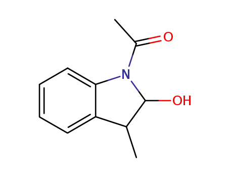 Molecular Structure of 13303-72-5 (1-Acetyl-3-methylindolin-2-ol)