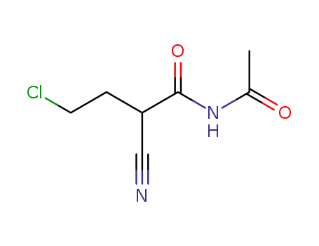 Molecular Structure of 133036-82-5 (Butanamide, N-acetyl-4-chloro-2-cyano-)