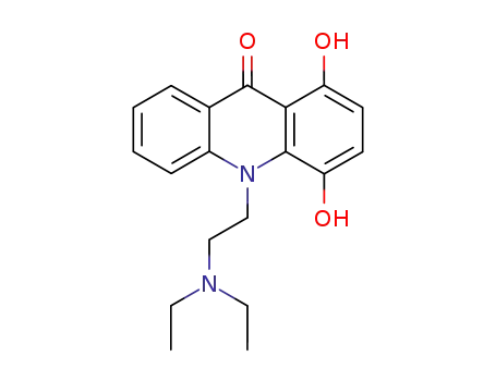 Molecular Structure of 141992-44-1 (10-(2-(Diethylamino)ethyl)-1,4-dihydroxy-9(10H)-acridinone)