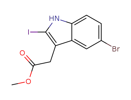 methyl 2-(5-bromo-2-iodoindol-3-yl)acetate