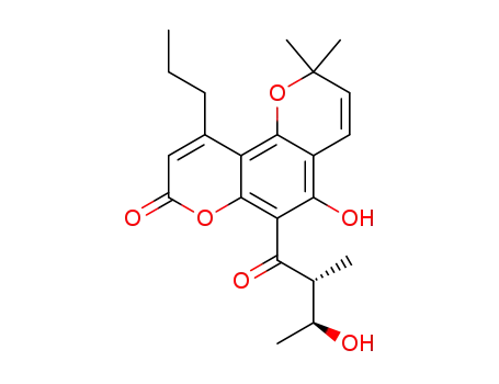 5-Hydroxy-6-((2R,3S)-3-hydroxy-2-methyl-butyryl)-2,2-dimethyl-10-propyl-2H-pyrano[2,3-f]chromen-8-one