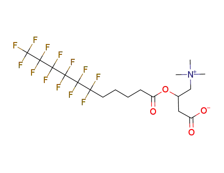 Molecular Structure of 142674-34-8 (3-[(6,6,7,7,8,8,9,9,10,10,11,11,11-tridecafluoroundecanoyl)oxy]-4-(trimethylammonio)butanoate)