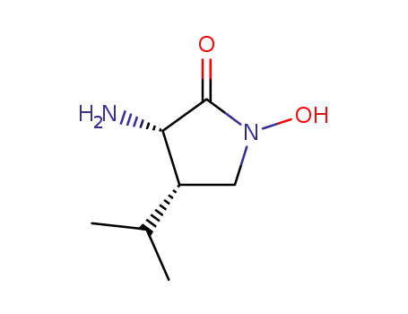 Molecular Structure of 142229-11-6 (2-Pyrrolidinone,3-amino-1-hydroxy-4-(1-methylethyl)-,cis-(9CI))