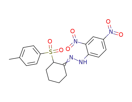 Molecular Structure of 14195-10-9 (1-(2,4-dinitrophenyl)-2-{2-[(4-methylphenyl)sulfonyl]cyclohexylidene}hydrazine)