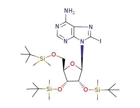 2',3',5'-tris-O-tert-butyldimethylsilyl-8-iodoadenosine