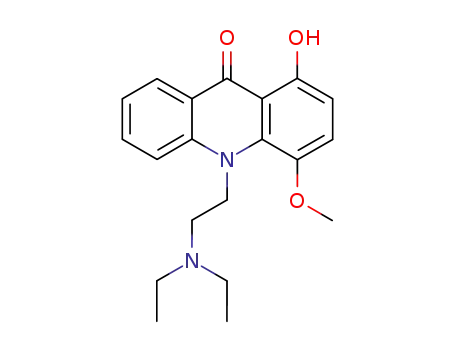 Molecular Structure of 141992-59-8 (10-(2-(Diethylamino)ethyl)-1-hydroxy-4-methoxy-9(10H)-acridinone)