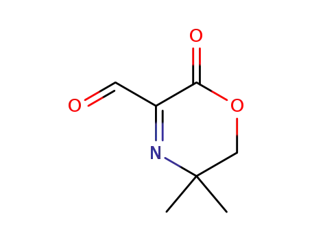 Molecular Structure of 142068-58-4 (2H-1,4-Oxazine-3-carboxaldehyde, 5,6-dihydro-5,5-dimethyl-2-oxo- (9CI))