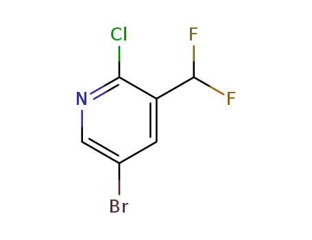 Molecular Structure of 1332392-76-3 (5-bromo-2-chloro-3-(difluoromethyl)pyridine)