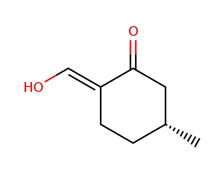 Molecular Structure of 142235-65-2 (Cyclohexanone, 2-(hydroxymethylene)-5-methyl-, (E)- (9CI))