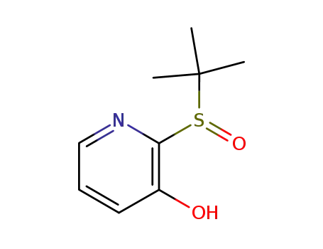 Molecular Structure of 142075-39-6 (3-Pyridinol,2-[(1,1-dimethylethyl)sulfinyl]-(9CI))