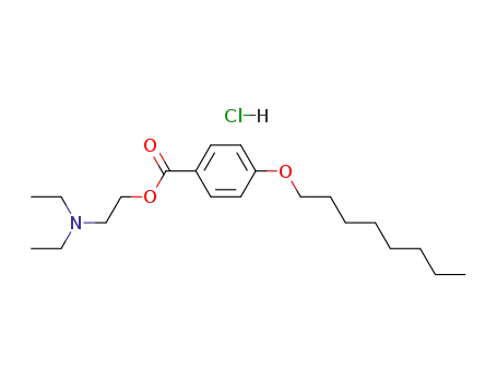 Molecular Structure of 14245-83-1 (N,N-diethyl-2-{[4-(octyloxy)benzoyl]oxy}ethanaminium chloride)