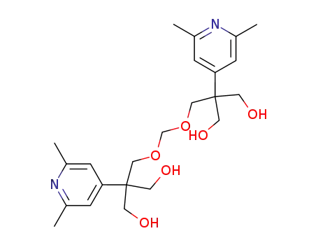 Molecular Structure of 119073-19-7 (bis-[2-(2,6-dimethyl-[4]pyridyl)-3-hydroxy-2-hydroxymethyl-propoxy]-methane)