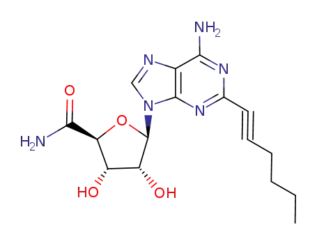 2-(1-hexyn-1-yl)adenosine-5'-uronamide
