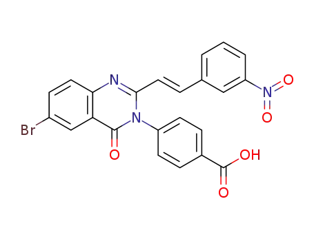 (E)-4-(6-bromo-2-(3-nitrostyryl)-4-oxoquinazolin-3(4H)-yl)-benzoic acid