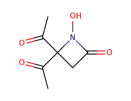 Molecular Structure of 141942-33-8 (2-Azetidinone, 4,4-diacetyl-1-hydroxy- (9CI))