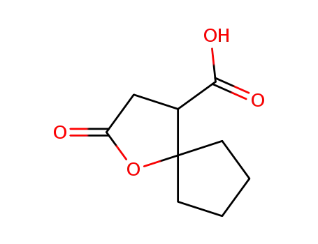 Molecular Structure of 18363-10-5 (2-OXO-1-OXA-SPIRO[4.4]NONANE-4-CARBOXYLIC ACID)