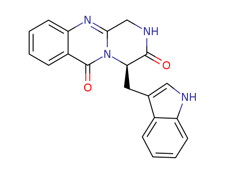2H-Pyrazino[2,1-b]quinazoline-3,6(1H,4H)-dione,4-(1H-indol-3-ylmethyl)-, (4R)-