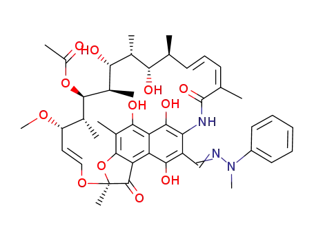 (24E)-5,6,17,19-tetrahydroxy-23-methoxy-2,4,12,16,18,20,22-heptamethyl-8-[(2-methyl-2-phenylhydrazino)methylidene]-1,9,11-trioxo-1,2,8,9-tetrahydro-2,7-(epoxypentadeca[1,11,13]trienoimino)naphtho[2,1-b]furan-21-yl acetate