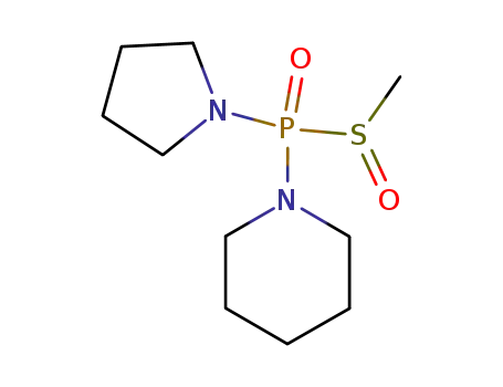 Molecular Structure of 141931-13-7 (1-{[(R)-methylsulfinyl](pyrrolidin-1-yl)phosphoryl}piperidine)