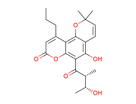 5-Hydroxy-6-((2R,3R)-3-hydroxy-2-methyl-butyryl)-2,2-dimethyl-10-propyl-2H-pyrano[2,3-f]chromen-8-one