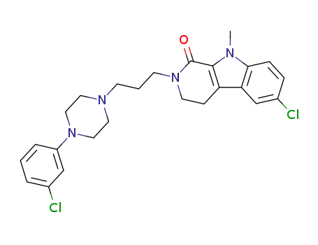 1H-Pyrido(3,4-b)indol-1-one, 2,3,4,9-tetrahydro-6-chloro-2-(3-(4-(3-chlorophenyl)-1-piperazinyl)propyl)-9-methyl-