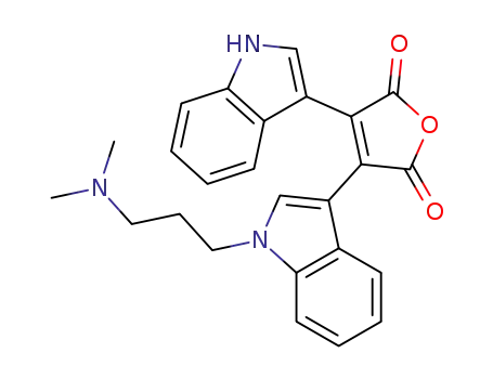 2-(1H-indol-3-yl)-3-[1-(3-dimethylaminopropyl)-1H-indol-3-yl]-maleic acid anhydride