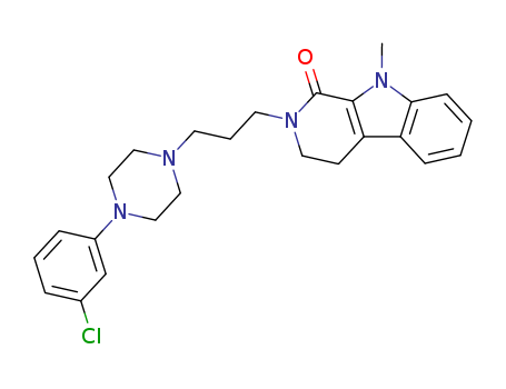 1H-Pyrido[3,4-b]indol-1-one,2-[3-[4-(3-chlorophenyl)-1-piperazinyl]propyl]-2,3,4,9-tetrahydro-9-methyl-