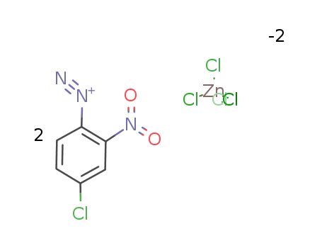 Molecular Structure of 14263-89-9 (Benzenediazonium, 4-chloro-2-nitro-, (T-4)-tetrachlorozincate(2-) (2:1))
