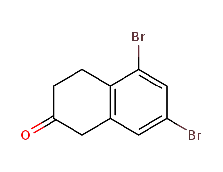 Molecular Structure of 144066-44-4 (5,7-dibromo-2-tetralone)