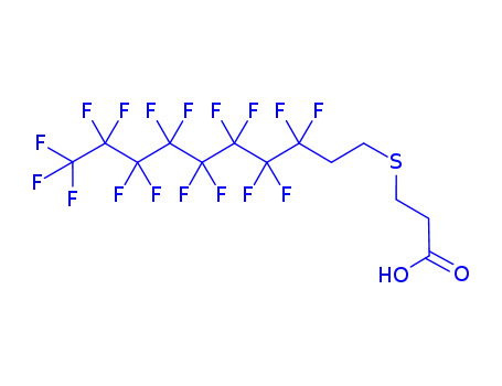 Molecular Structure of 54207-62-4 (3-(3,3,4,4,5,5,6,6,7,7,8,8,9,9,10,10,10-heptadecafluorodecylsulfanyl)-propanoic acid)