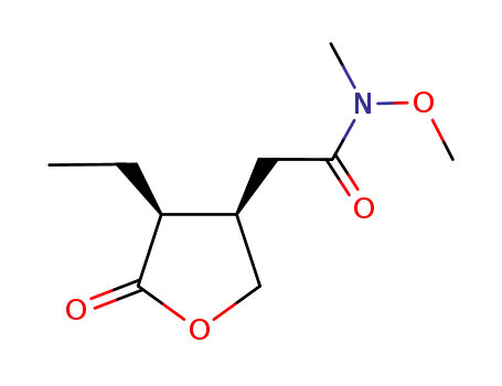 (3R,4S)-2-(4-ethyl-5-oxo-tetrahydrofuran-3-yl)-N-methoxy-N-methylacetamide