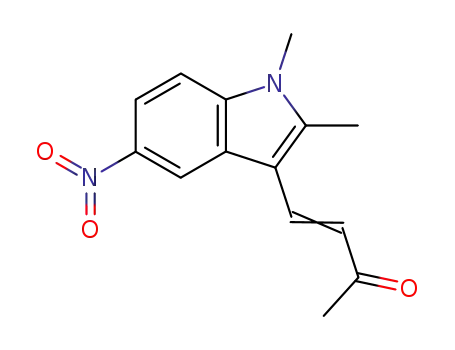 Molecular Structure of 133414-98-9 ((3E)-4-(1,2-dimethyl-5-nitro-1H-indol-3-yl)but-3-en-2-one)