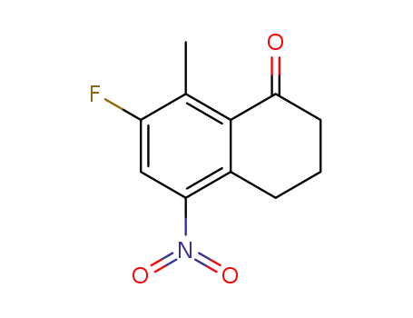 Molecular Structure of 143655-56-5 (7-fluoro-8-Methyl-5-nitro-1,2,3,4-tetrahydronaphthalen-1-one)