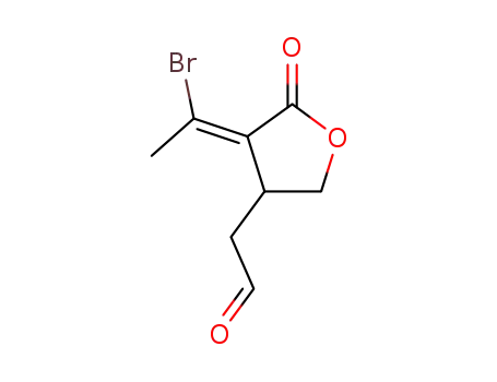 {4-[1-Bromo-eth-(Z)-ylidene]-5-oxo-tetrahydro-furan-3-yl}-acetaldehyde