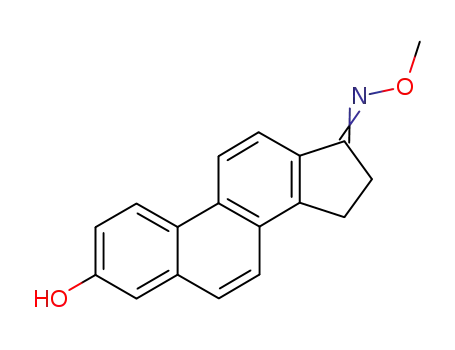 Molecular Structure of 143216-79-9 (17-(methoxyamino)gona-1,4,6,8(14),9,11,13(17)-heptaen-3-one)