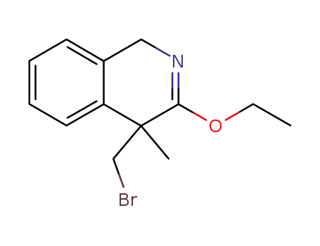 Molecular Structure of 143265-97-8 (4-bromomethyl-3-ethoxy-1,4-dihydro-4-methylisoquinoline)