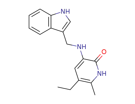 Molecular Structure of 143707-96-4 (5-ethyl-3-[(1H-indol-3-ylmethyl)amino]-6-methylpyridin-2(1H)-one)