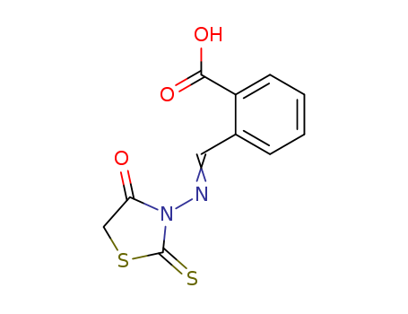 Benzoic acid,2-[[(4-oxo-2-thioxo-3-thiazolidinyl)imino]methyl]- cas  1438-21-7