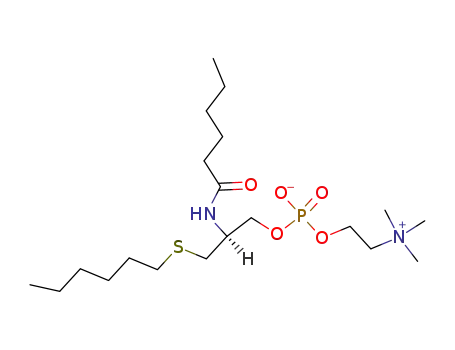 Molecular Structure of 144000-46-4 (1-(hexylthio)-2-(hexanoylamino)-1,2-dideoxy-sn-glycero-3-phosphocholine)