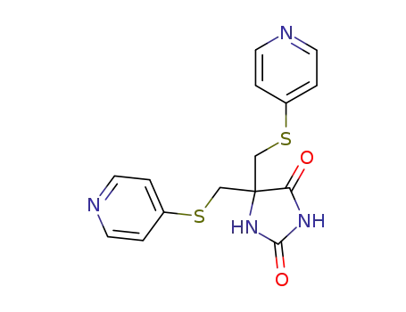5,5-bis[(pyridin-4-ylsulfanyl)methyl]imidazolidine-2,4-dione