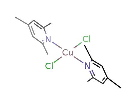 Molecular Structure of 14430-03-6 (bis(2,4,6-trimethylpyridinio)dichlorocuprate(II))
