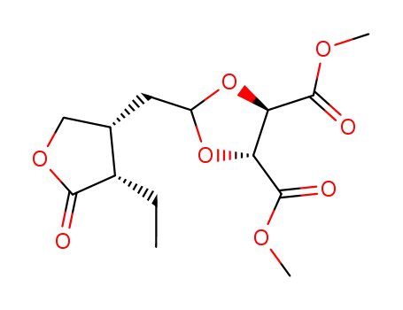 (4R,5R)-2-((3R,4S)-4-Ethyl-5-oxo-tetrahydro-furan-3-ylmethyl)-[1,3]dioxolane-4,5-dicarboxylic acid dimethyl ester