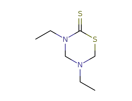 Molecular Structure of 14318-35-5 (Tetrahydro-3,5-diethyl-2H-1,3,5-thiadiazine-2-thione)