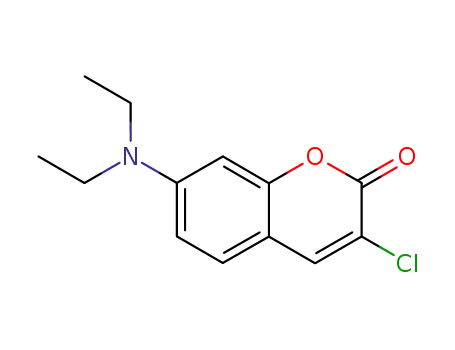 Molecular Structure of 133590-12-2 (Coumarin, 3-chloro-7-diethylamino-)